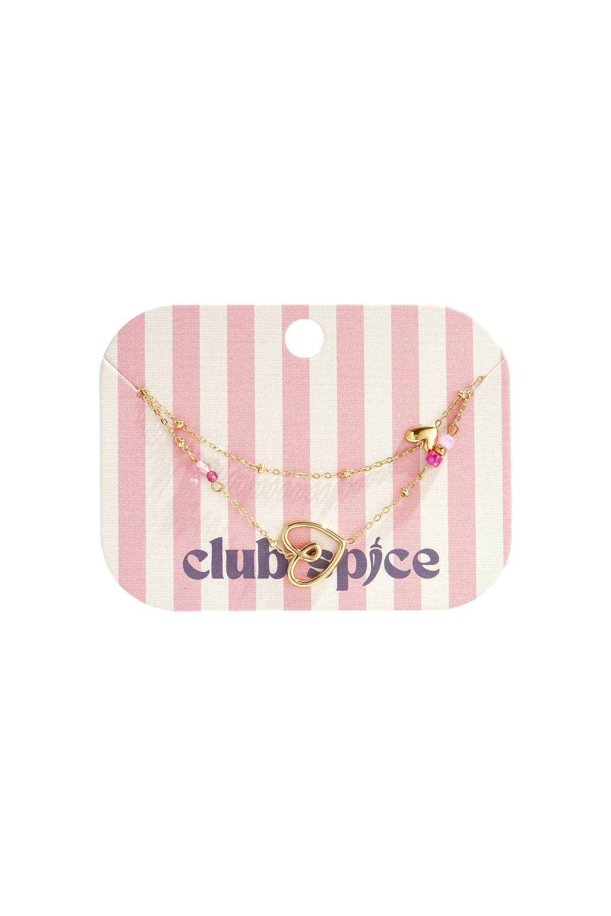 Rosé Heart Armband Goudkleurig detail - Mae Lilly