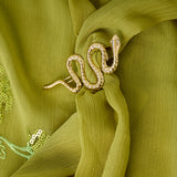Snake Broche/Haarspeld Goudkleurig