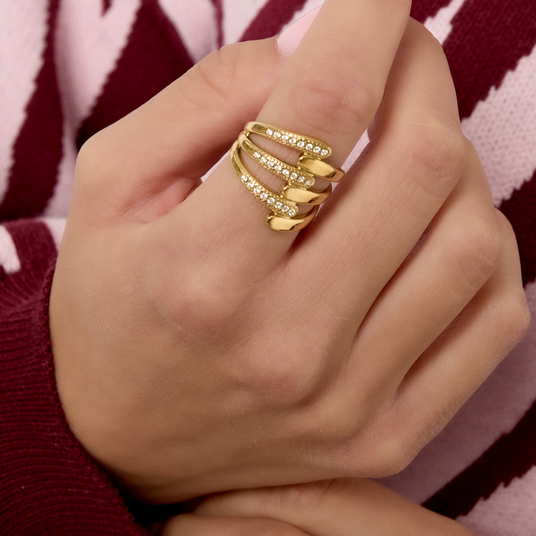 Meissa Gouden Duimringen voor Vrouwen Kruisvormige Opvallende Mode Ring Meissa Gouden Duimringen voor Vrouwen Kruisvormige Opvallende Mode Ring