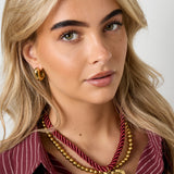 Rope Heart Ketting Brown Goudkleurig