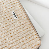 Vanilla Textured Tweed Laptophoes 33.5 cm x 24 cm