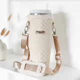 Tumbler Carry Case Quilted Cream