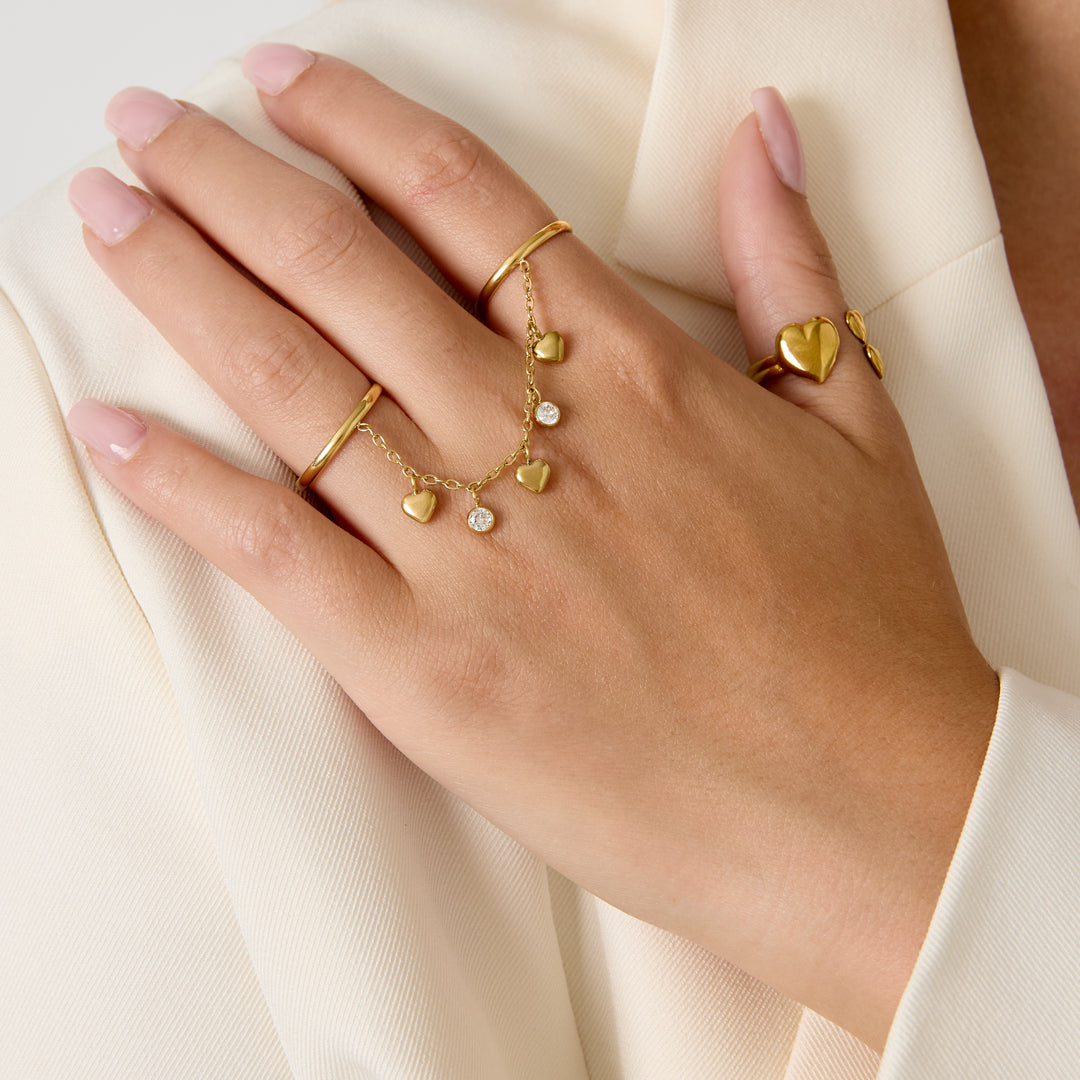 Love Drops Ring Set Goudkleurig