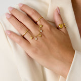 Love Drops Ring Set Goudkleurig