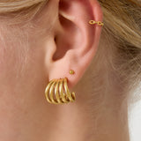 Spiral Hoops Oorbellen Goudkleurig