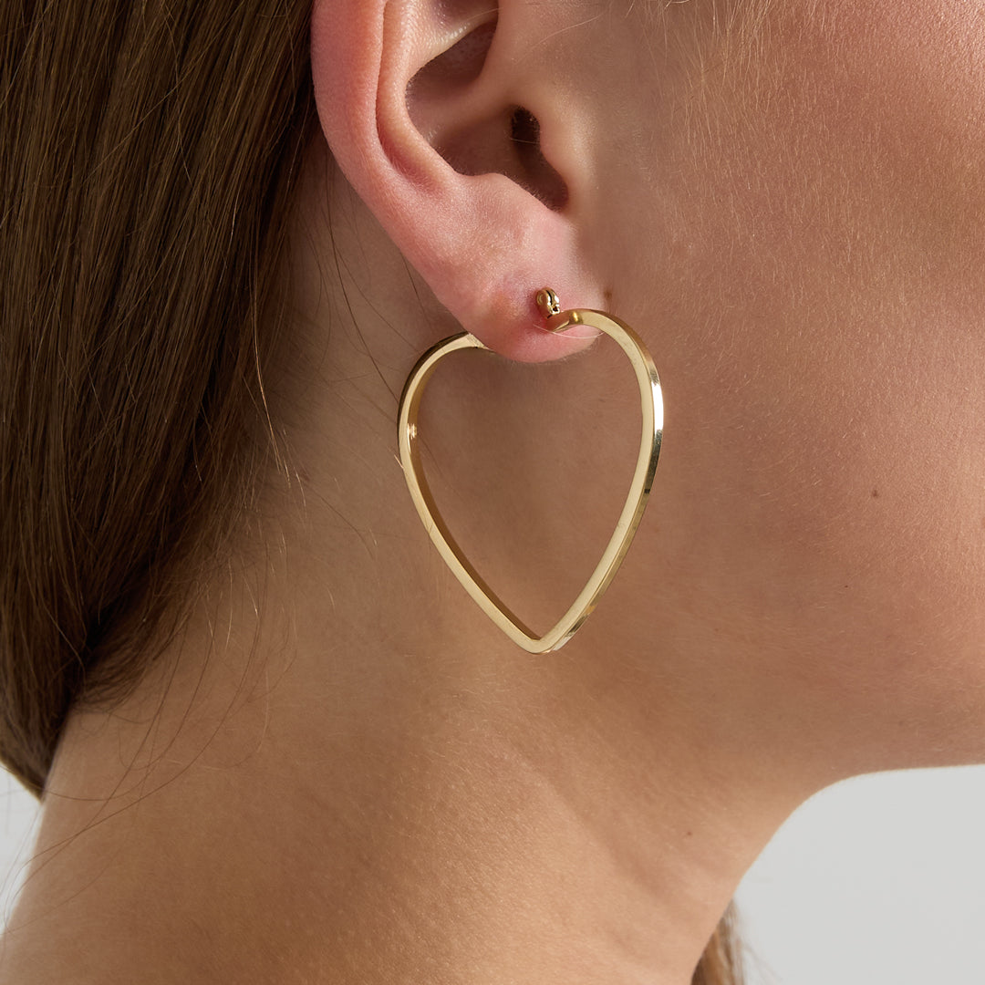 Minimalist Heart Oorbellen Goudkleurig