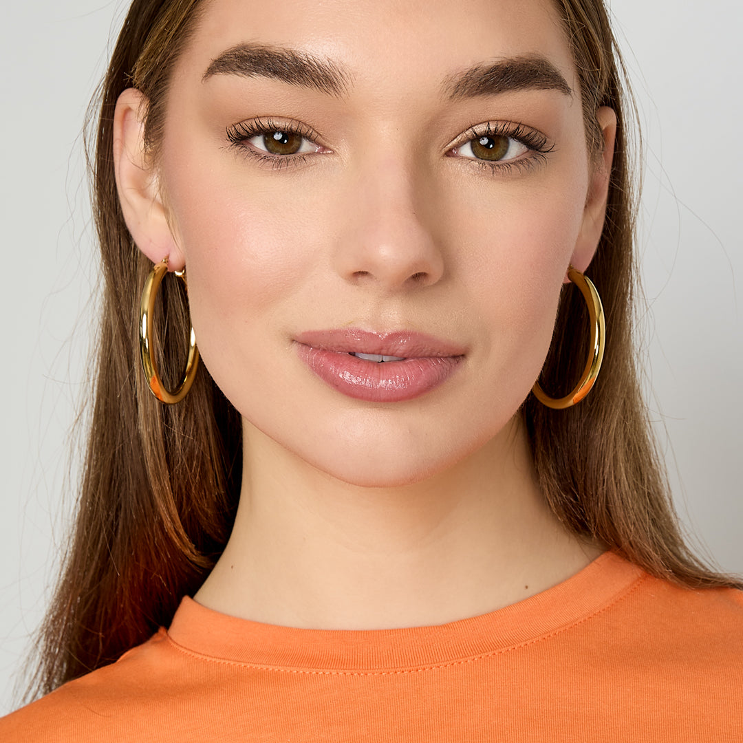 Pure Curve Hoops Goudkleurig