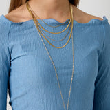 Round Pendant Ketting Goudkleurig