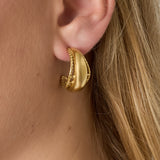 Sculpted Hoop Oorbellen Goudkleurig