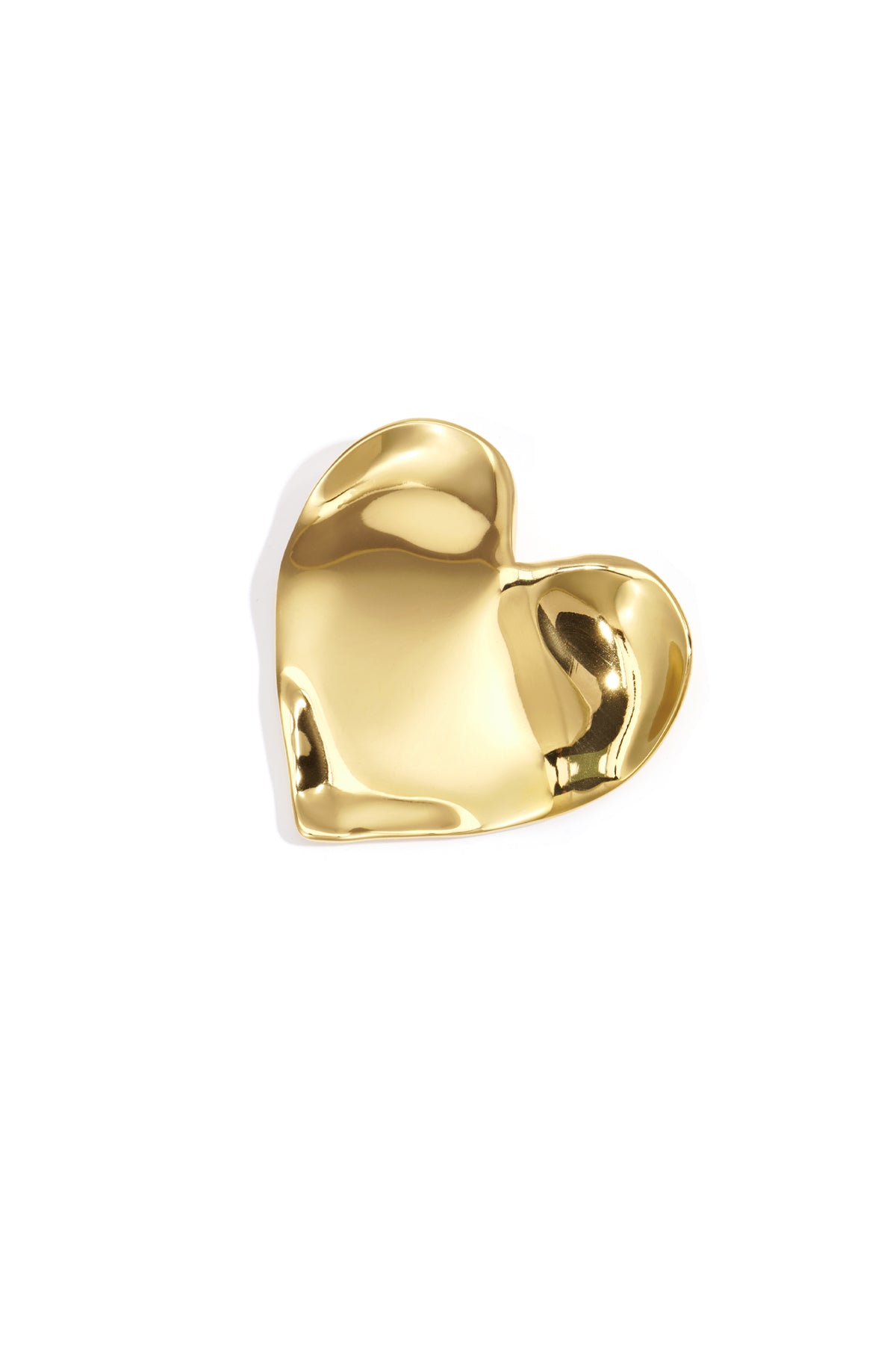 Smooth Heart Broche/Haarspeld Goudkleurig gedragen - Mae Lilly