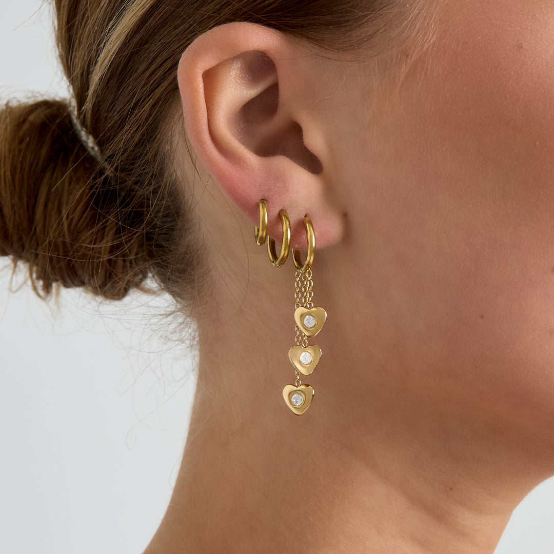 Sweetheart Drops Oorbellen Zilverkleurig