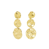 Abstract Round Earrings Gold