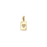 Ace of Hearts Diy Charm Goudkleurig