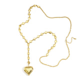 All About Hearts Ketting Goudkleurig voorkant - Mae Lilly