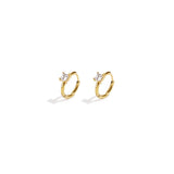 Auréa Crystal Hoops White Goudkleurig