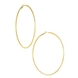 Basic Hoops Big Earrings Gold