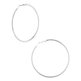 Basic Hoops Medium Oorringen Zilverkleurig