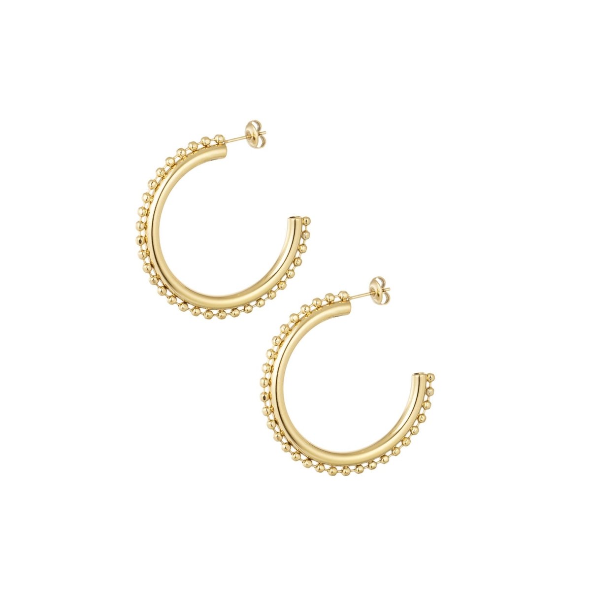 Golden Hoops & Chain Set