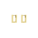 Basic Rectangle Small Earrings Gold