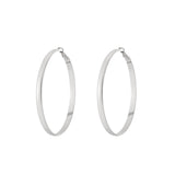 Basic Hoop Maat L Oorbellen Zilverkleurig
