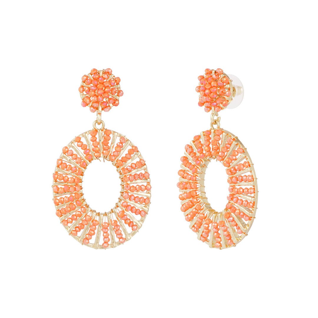 Bead Bliss Orange Oorbellen