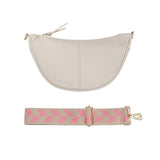 Beige Pouch Bag with Strap