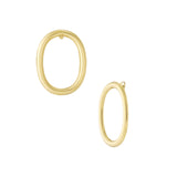 Big Open Oval Hoop Oorbellen Goudkleurig