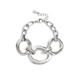 Big Rounds Statement Armband Zilverkleurig - Mae Lilly