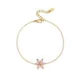 Blossom Pink Armband Goudkleurig voorkant - Mae Lilly