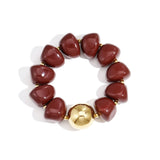 Bordeaux Glow Armband Goudkleurig