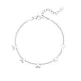 Butterfly Charms Armband Zilverkleurig