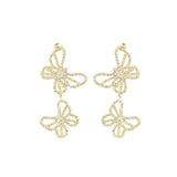 Butterfly Sparkle Oorbellen Goudkleurig