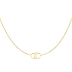 Chain Connected Square & Round Ketting Goudkleurig