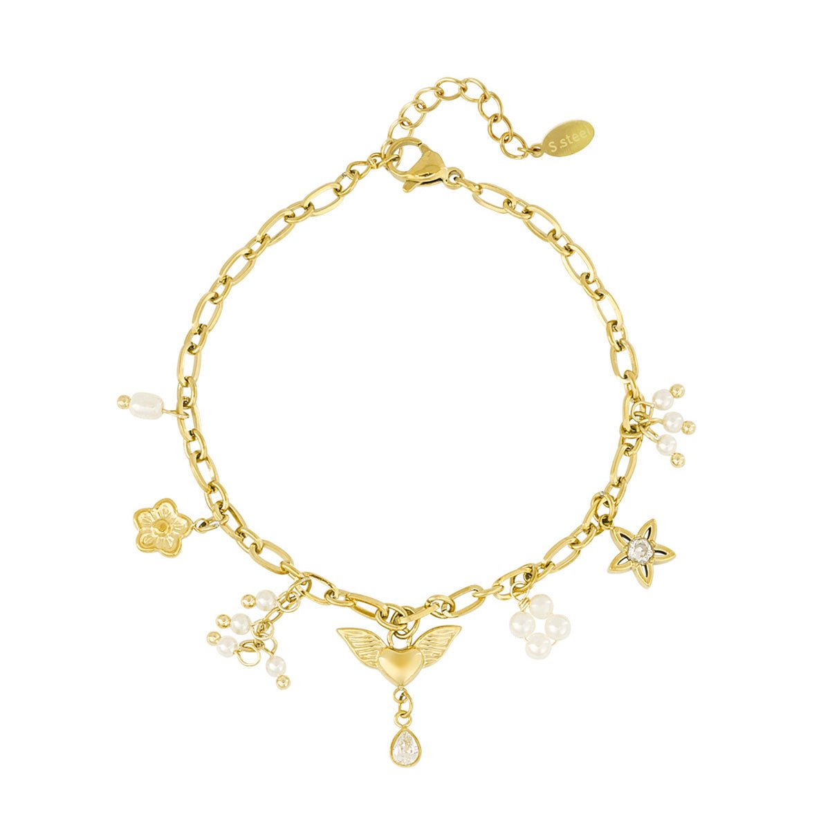 Charm Angel Dust Armband Goudkleurig