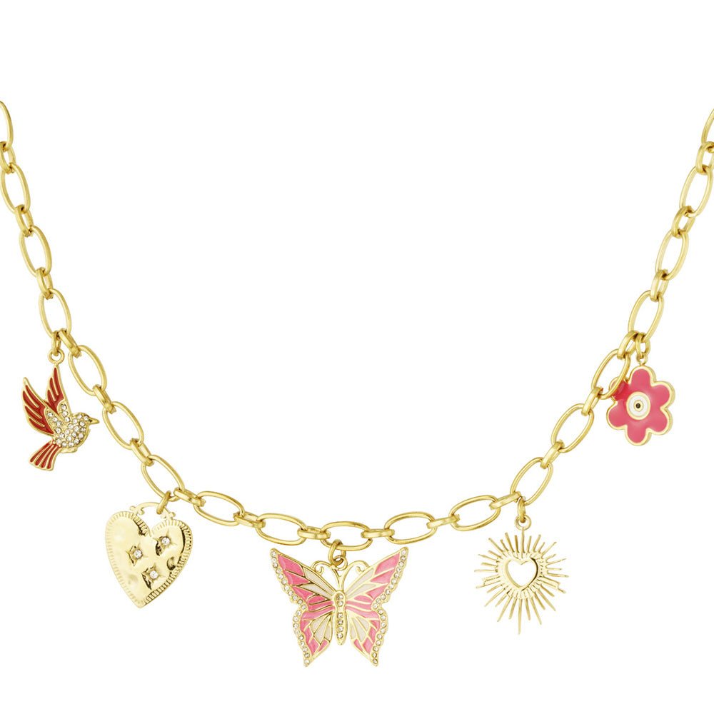 Nature Calls Charm Ketting Goudkleurig
