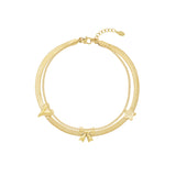 Charming Bow Enkelbandje Goudkleurig