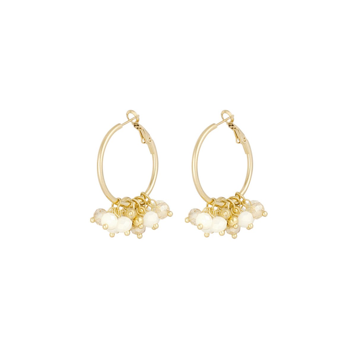 Cheerful with Colored Crystals Oorbellen Wi/Goudkleurig