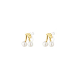 Cherry Clip Oorbellen Goudkleurig