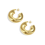 Chunky Bold Hoops Oorbellen Goudkleurig