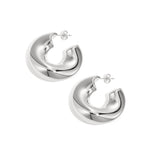 Chunky Bold Hoops Oorbellen Zilverkleurig