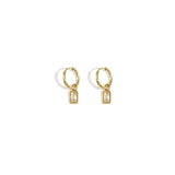 Classy Sparkle Oorbellen Goudkleurig/White