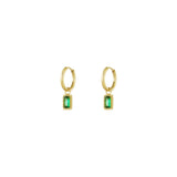 Classy Sparkle Oorbellen Green Goudkleurig
