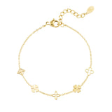 Clover Charms Armband Goudkleurig