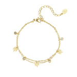 Clover and Diamonds Armband Goudkleurig