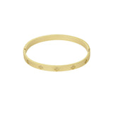 Clovers and Stones Bangle Armband Goudkleurig