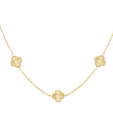 Clover with Pattern Ketting Goudkleurig