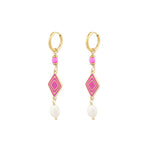 Colorful Miracle Oorbellen Roze Goudkleurig