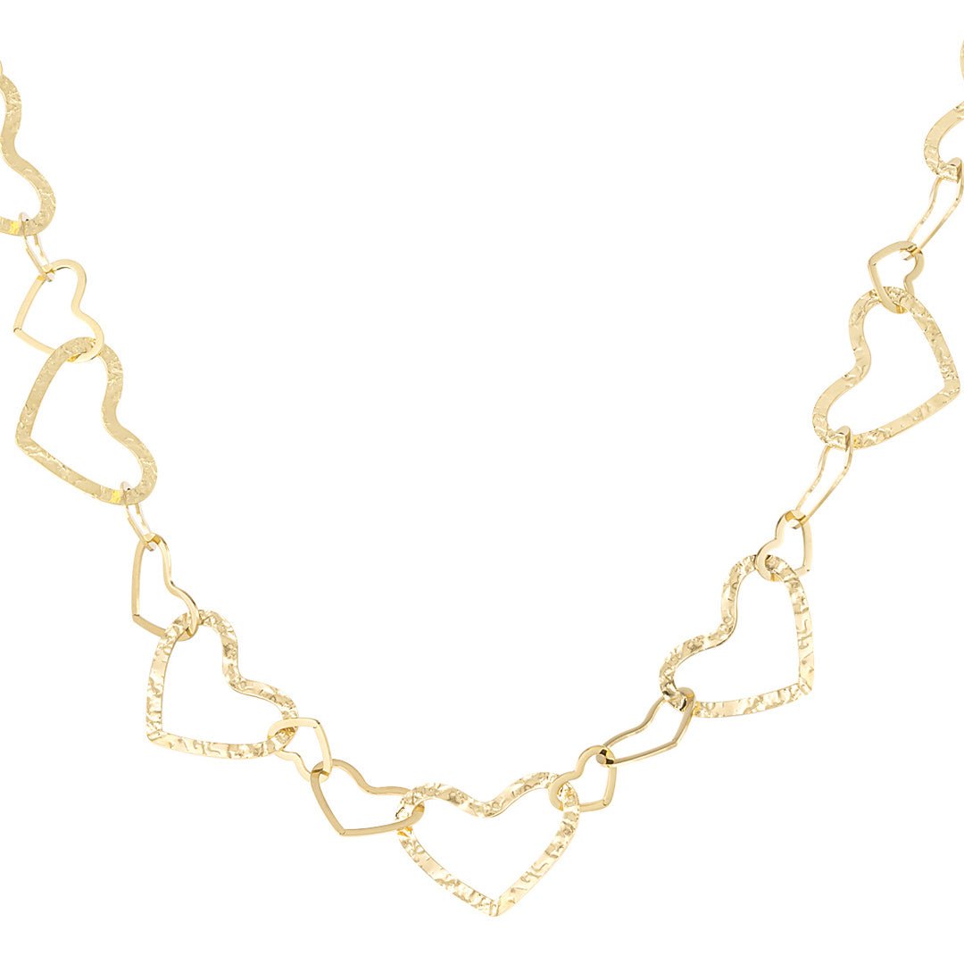 Connected Hearts Ketting Goudkleurig