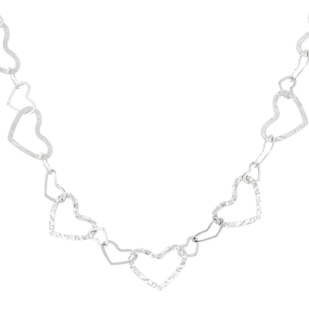 Connected Hearts Ketting Zilverkleurig