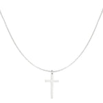 Cross Charm Ketting Zilverkleurig